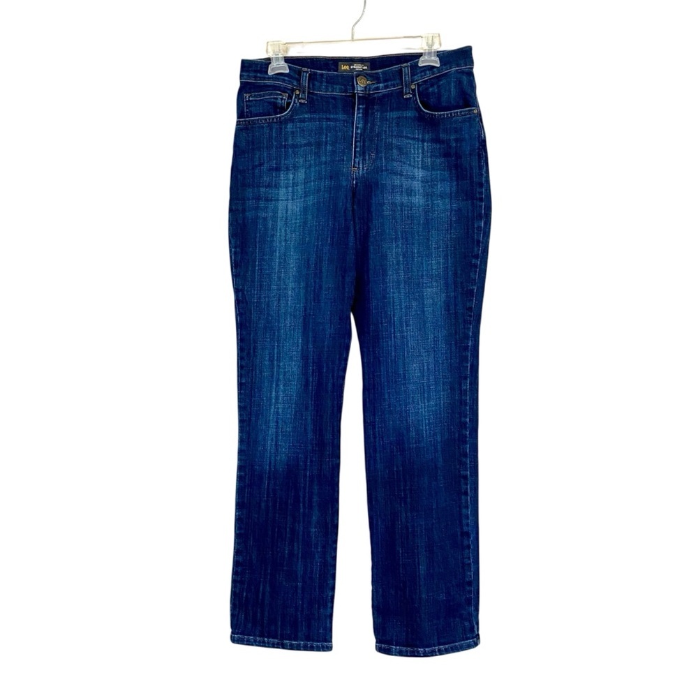 Classic Blue Denim Relaxed Fit Straight Leg Mid-rise Jeans Size 10 Medium